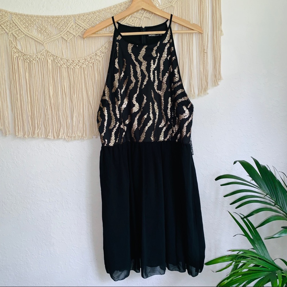 Kensie dress rose gold sequins on the top size 12